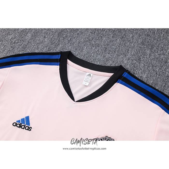 Chandal del Manchester United 2022-2023 Manga Corta Rosa - Pantalon Corto
